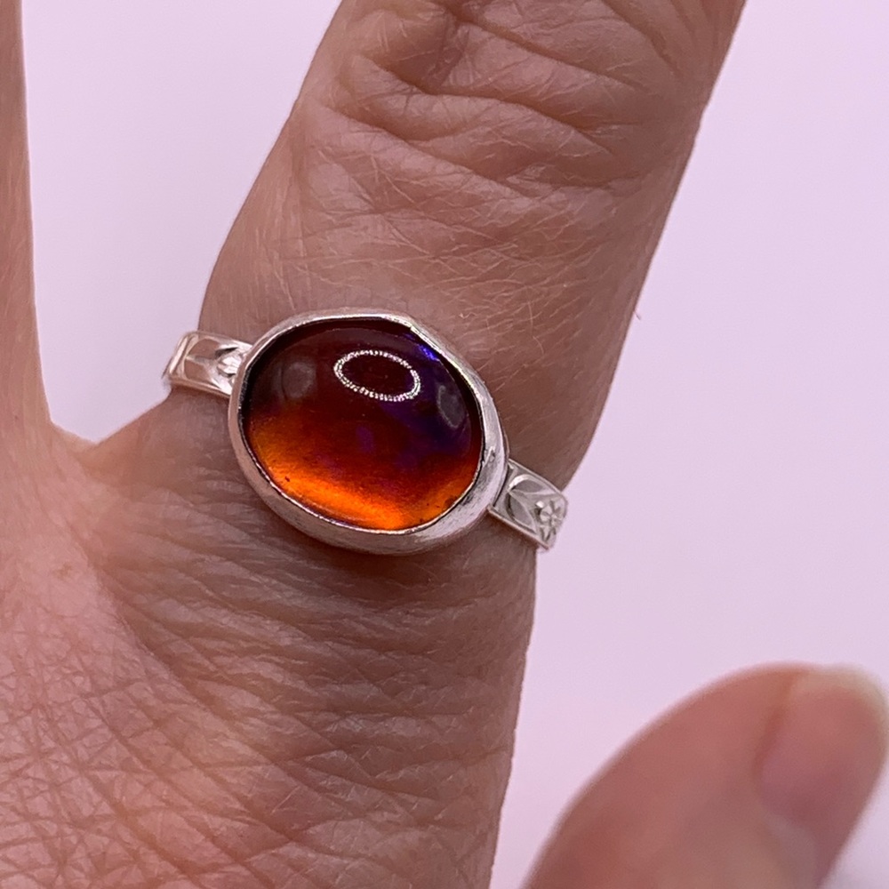 Dragons breath ring. Sterling size 8 3/4 - Picture 5 of 12